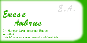 emese ambrus business card